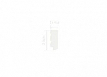 Финишный молдинг для панелей LF124A NP (белый) (42мм*12мм*2,7м)